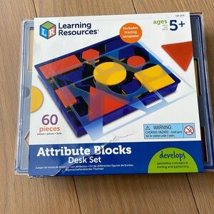 Learning Resources Attribute Blocks desk set